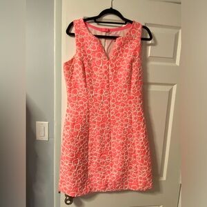 Lilly Pulitzer Percy Dress Pink Jacquard Floral